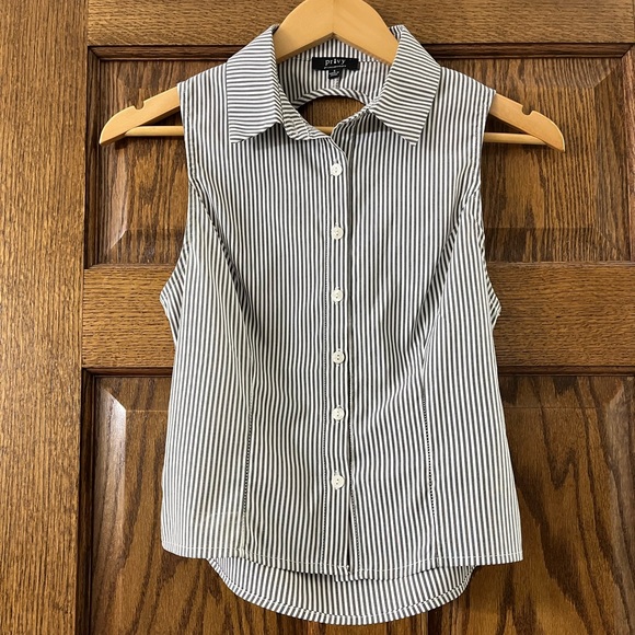 privy Tops - NWOT PRIVY Collared Button Up Tank Top | Size S